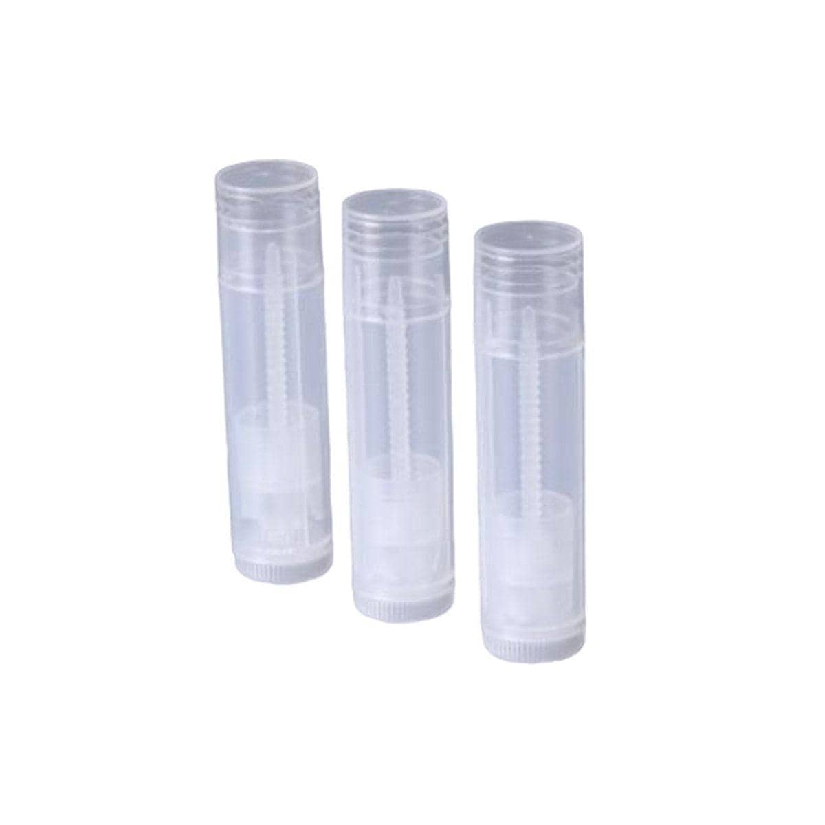 Refillable Lip Balm Tubes, Twist-Up, Pack of 50 - Clear