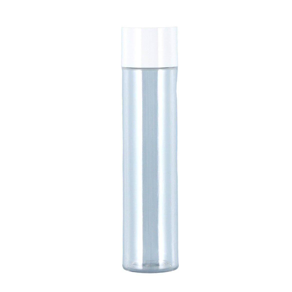 Refillable Plastic Toner and Lotion Bottle, 100 ml - White Lid, Transparent Bottle