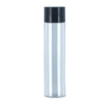 Refillable Plastic Toner and Lotion Bottle, 150 ml - Black Lid, Transparent Bottle