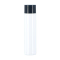 Refillable Plastic Toner and Lotion Bottle, 150 ml - Black Lid, White Bottle