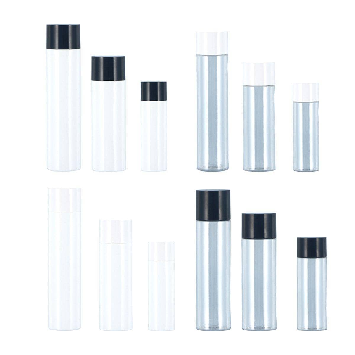 Refillable Plastic Toner and Lotion Bottle, 150 ml - White Lid, White Bottle - view 3