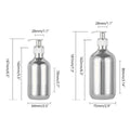 Refillable Shampoo Bottle with Pump for Body Wash and Travel - Silver, 500ml - view 4