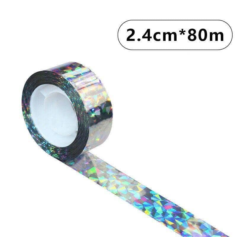 Reflective Bird Repellent Tape, 80m - Silver Holographic - view 3
