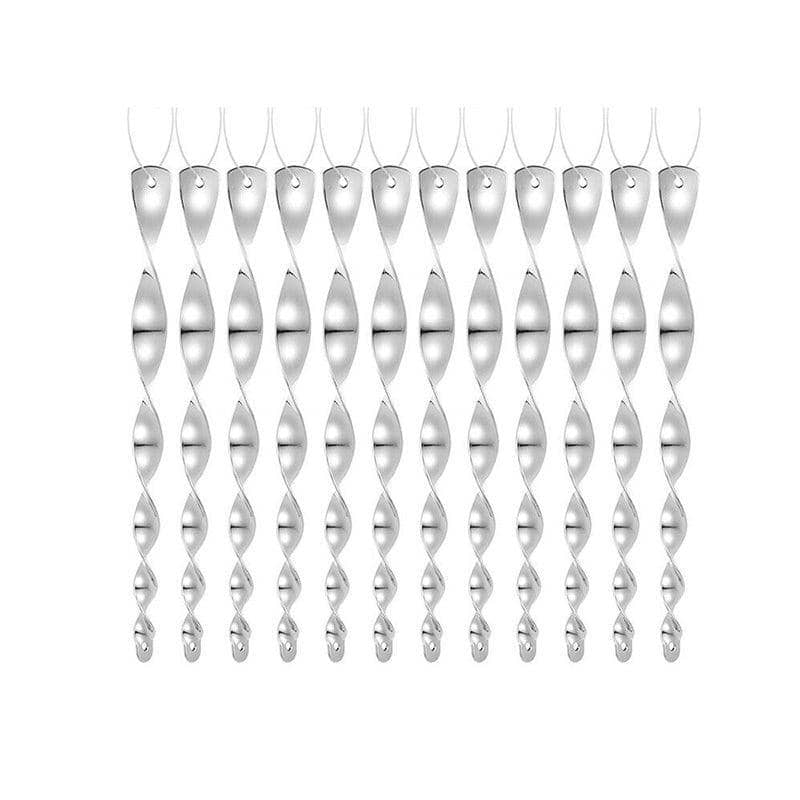 Reflective Bird Repeller Rods, Wind Twisting Deterrent, 30 cm - Silver, Pack of 12 - view 2