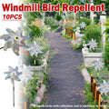 Reflective Bird Repeller Windmill Garden Spinner - Pack of 10