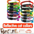 Reflective Cat Collar with Breakaway Buckle and Bell - Orange - view 2