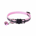 Reflective Cat Collar with Breakaway Buckle and Bell - Pink