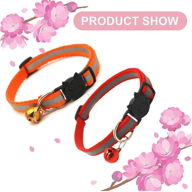 Reflective Cat Collar with Breakaway Buckle and Bell - Yellow - view 10