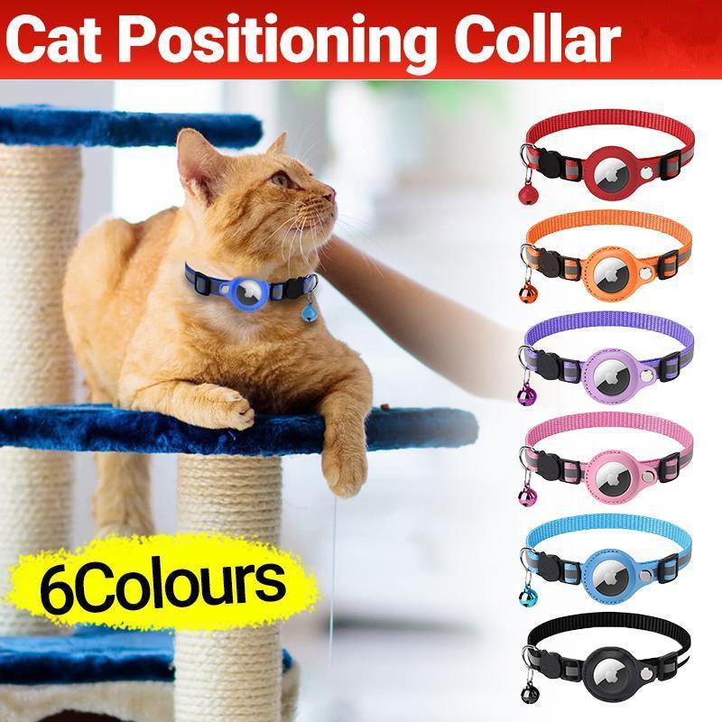 Reflective Cat Collar with Holder for AirTag, 22-32cm - Pink - view 2