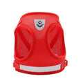 Reflective Dog and Cat Harness with Leash - Red, Small (Bust 29-33 cm)