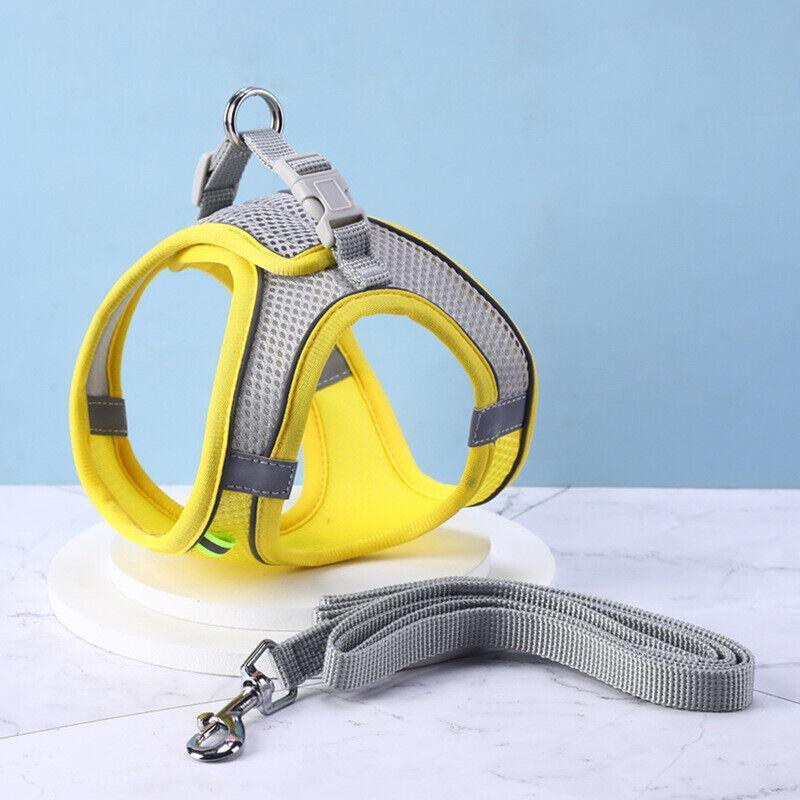Reflective Dog Harness with Leash - Yellow, Size L (Chest 50 to 59 cm) - view 4