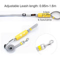 Reflective Nylon Dog Leash, Adjustable 0.95 to 1.6 m - White and Grey - view 4
