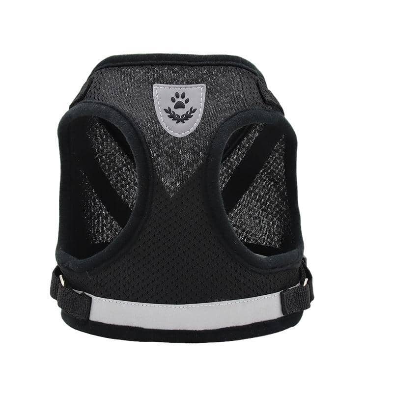 Reflective Pet Harness, Mesh, Medium - Black