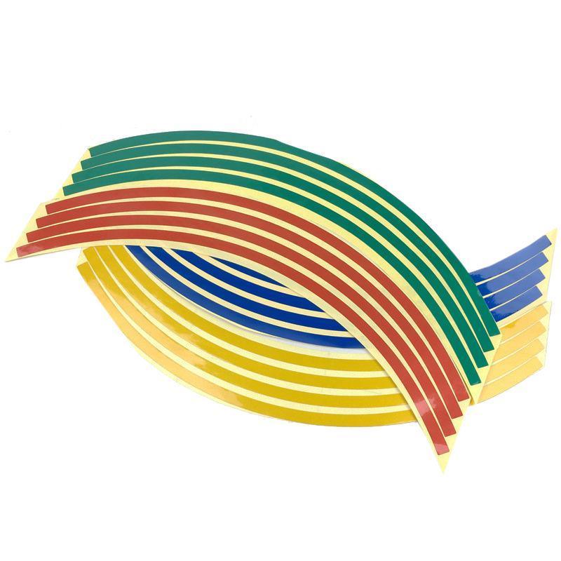 Reflective Rim Tape for 18 Inch (46 cm) Wheels - Rainbow