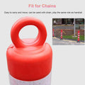 Reflective Warning Posts - Pack of 2, 80 cm Red and White with Rubber Base - view 4