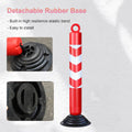 Reflective Warning Posts - Pack of 2, 80 cm Red and White with Rubber Base - view 5