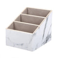Remote Control Holder Storage Box, White Marble - Gold Trim - view 2