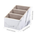Remote Control Holder Storage Box, White Marble - Gold Trim - view 3