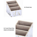 Remote Control Holder Storage Box, White Marble - Gold Trim - view 5