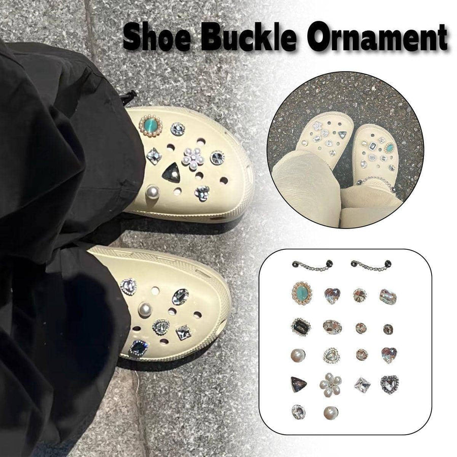 Removable Retro Metal Pearl Shoe Buckles, DIY Accessories for Cave Shoes
