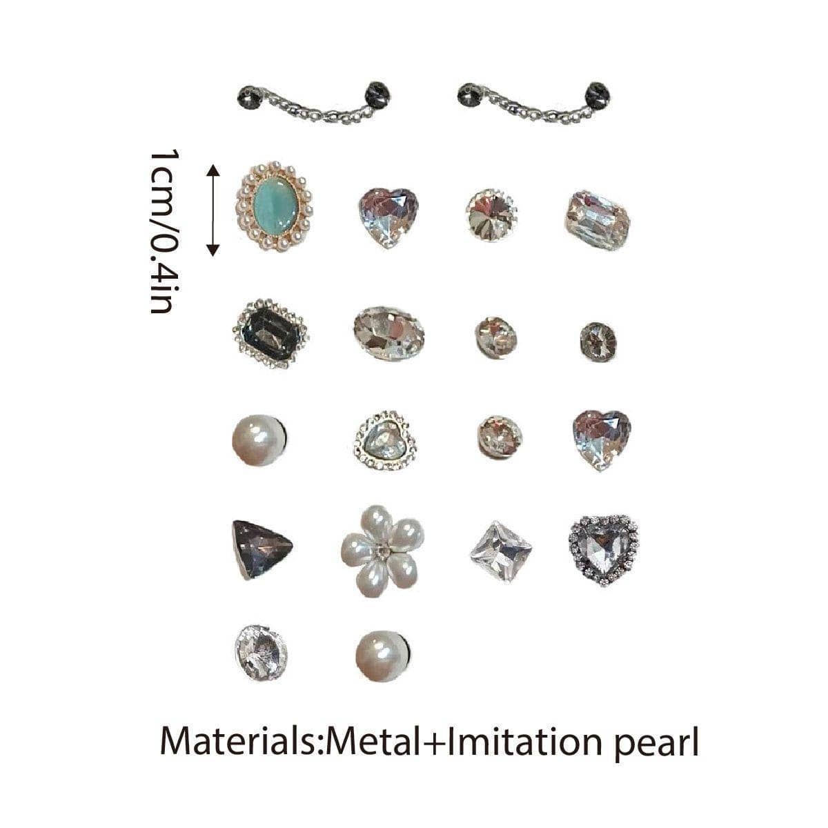 Removable Retro Metal Pearl Shoe Buckles, DIY Accessories for Cave Shoes - view 3
