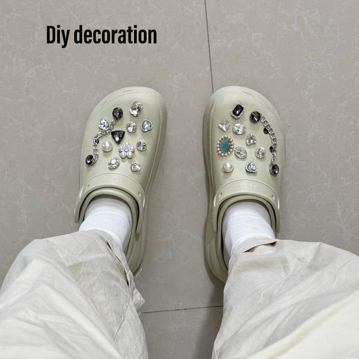 Removable Retro Metal Pearl Shoe Buckles, DIY Accessories for Cave Shoes - view 5