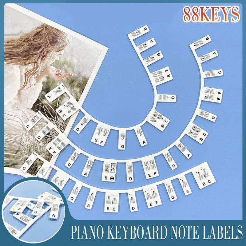 Removable Silicone Piano Note Labels for 88-Key Keyboards - Multicolour - view 2
