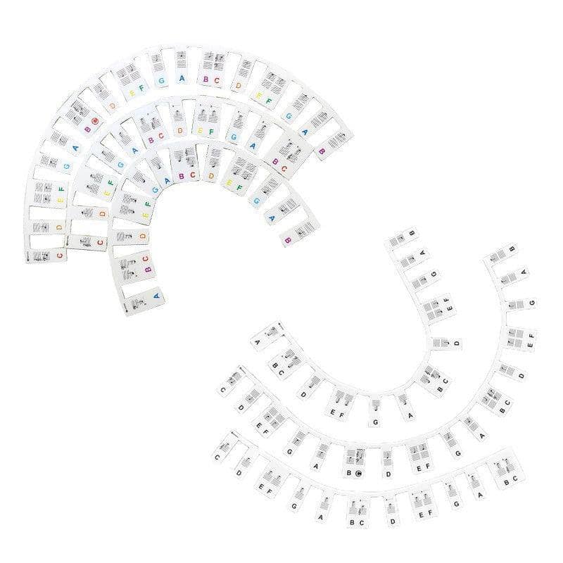 Removable Silicone Piano Note Labels for 88-Key Keyboards - Multicolour - view 3