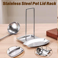 Removable Stainless Steel Pot Lid and Spoon Rack with Drip Tray