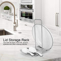 Removable Stainless Steel Pot Lid and Spoon Rack with Drip Tray - view 4