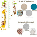 Removable Wall Height Chart Sticker Growth Ruler Decal - Giraffe and Reading Pigs - view 5
