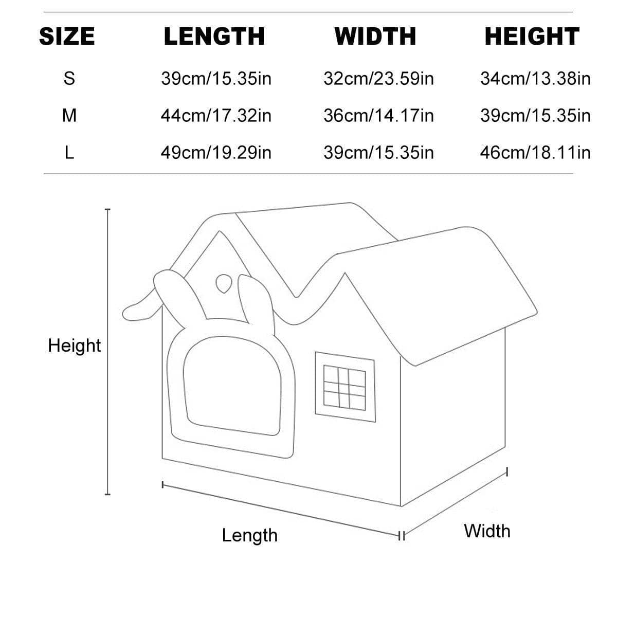 Removable Washable Enclosed Pet House - Grey, Small (39 x 32 x 34 cm) - view 4