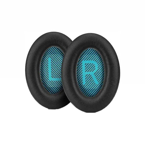 Replacement Ear Pad Cushions for Bose QuietComfort QC35, QC25 and AE2 - Black with Blue Lining