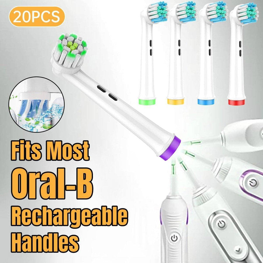 Replacement Electric Toothbrush Heads for Oral-B, Pack of 20