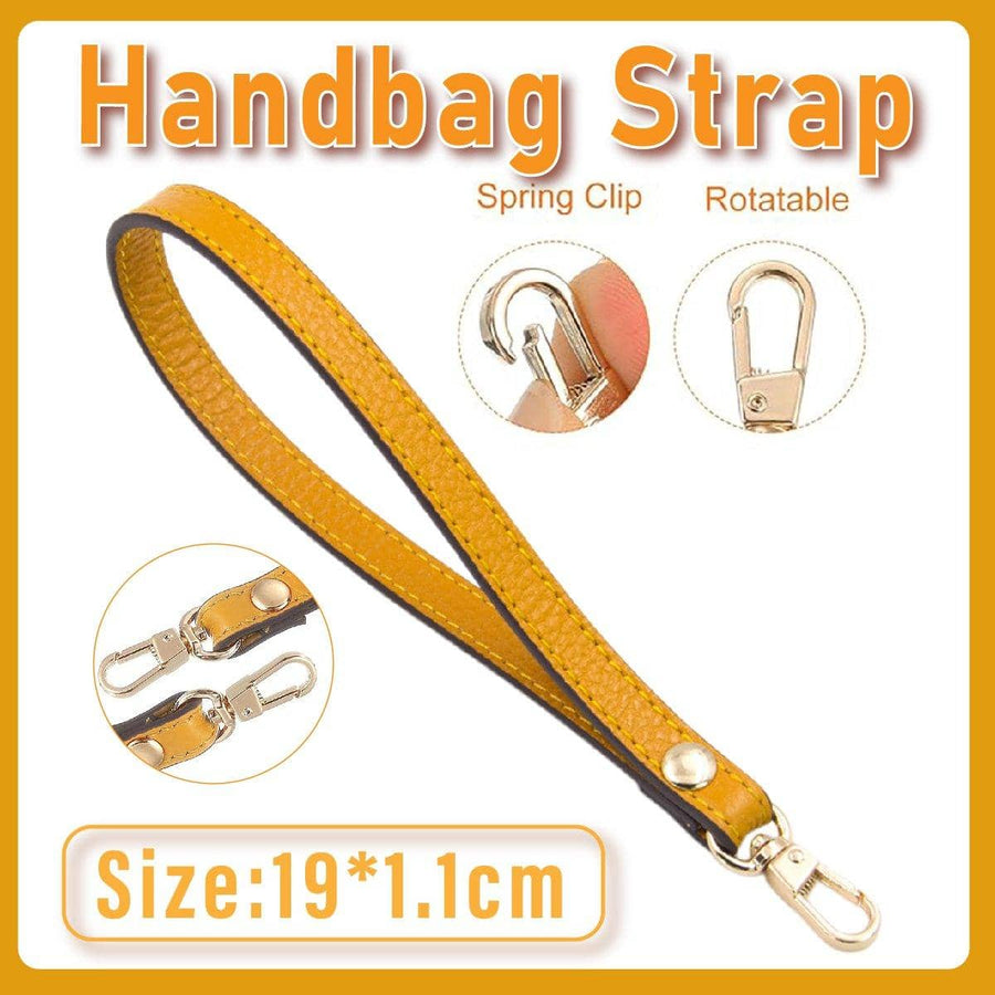 Replacement Genuine Leather Wrist Strap with Gold Clasp - Yellow