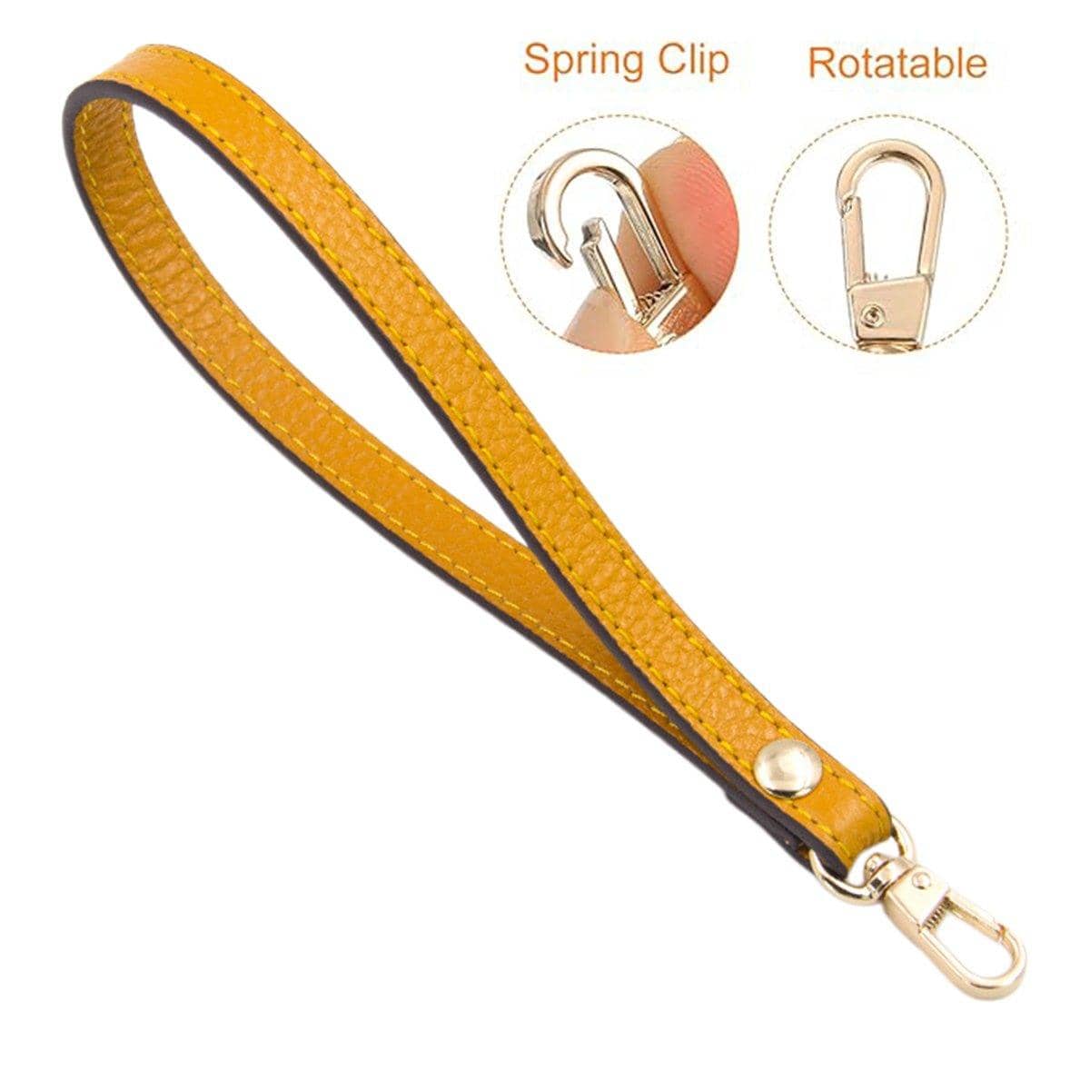Replacement Genuine Leather Wrist Strap with Gold Clasp - Yellow - view 5