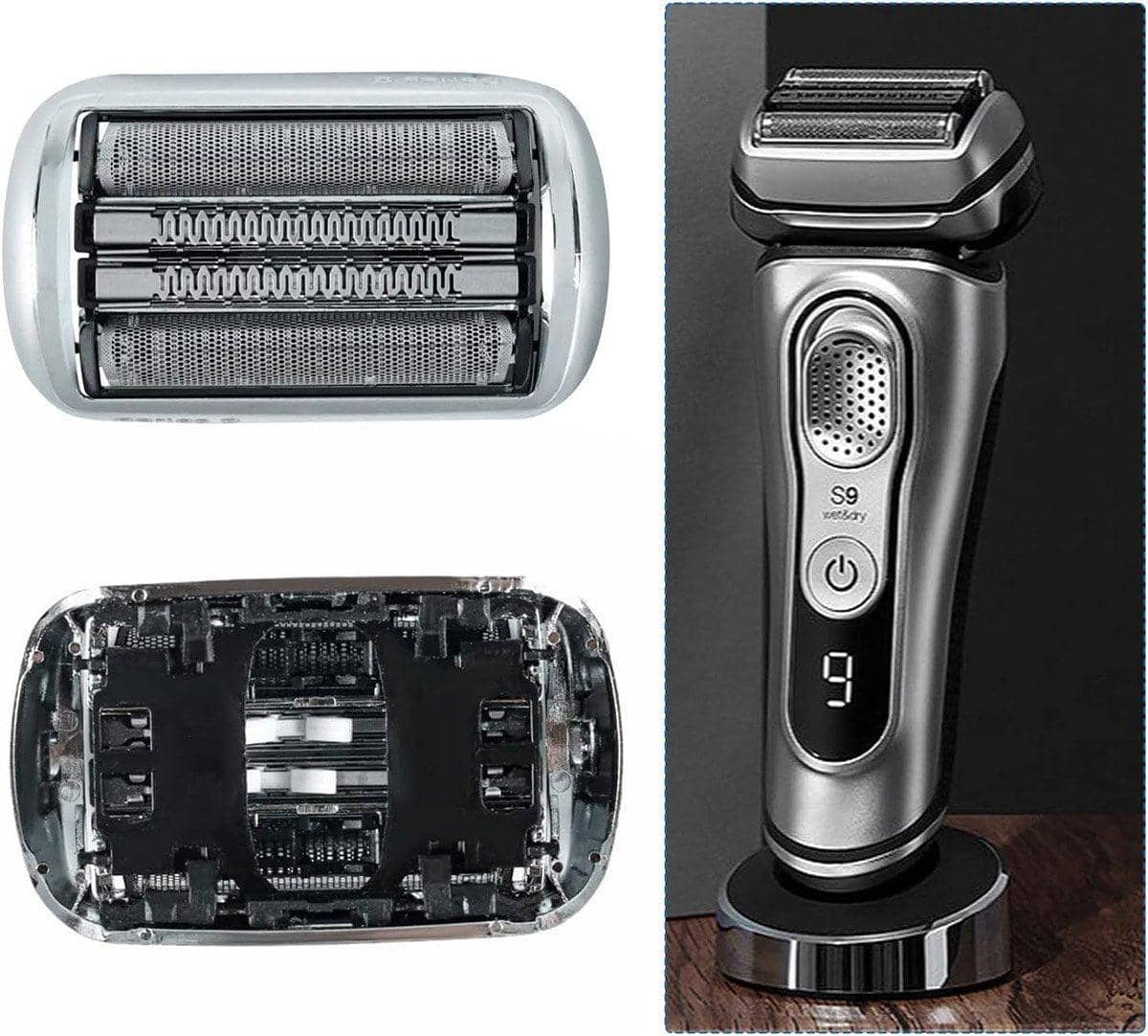 Replacement Head Mesh Cover for Series 9 Electric Shavers - Silver - view 5