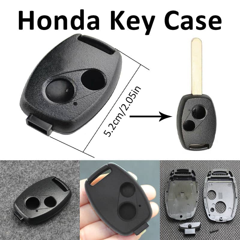 Replacement Key Shell, 2 Button Remote Case for Honda Accord, Civic, CRV, Jazz and Odyssey