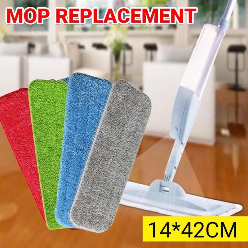 Replacement Microfibre Flat Mop Head Pads - Green, Blue, Red and Grey, Set of 4 - view 2