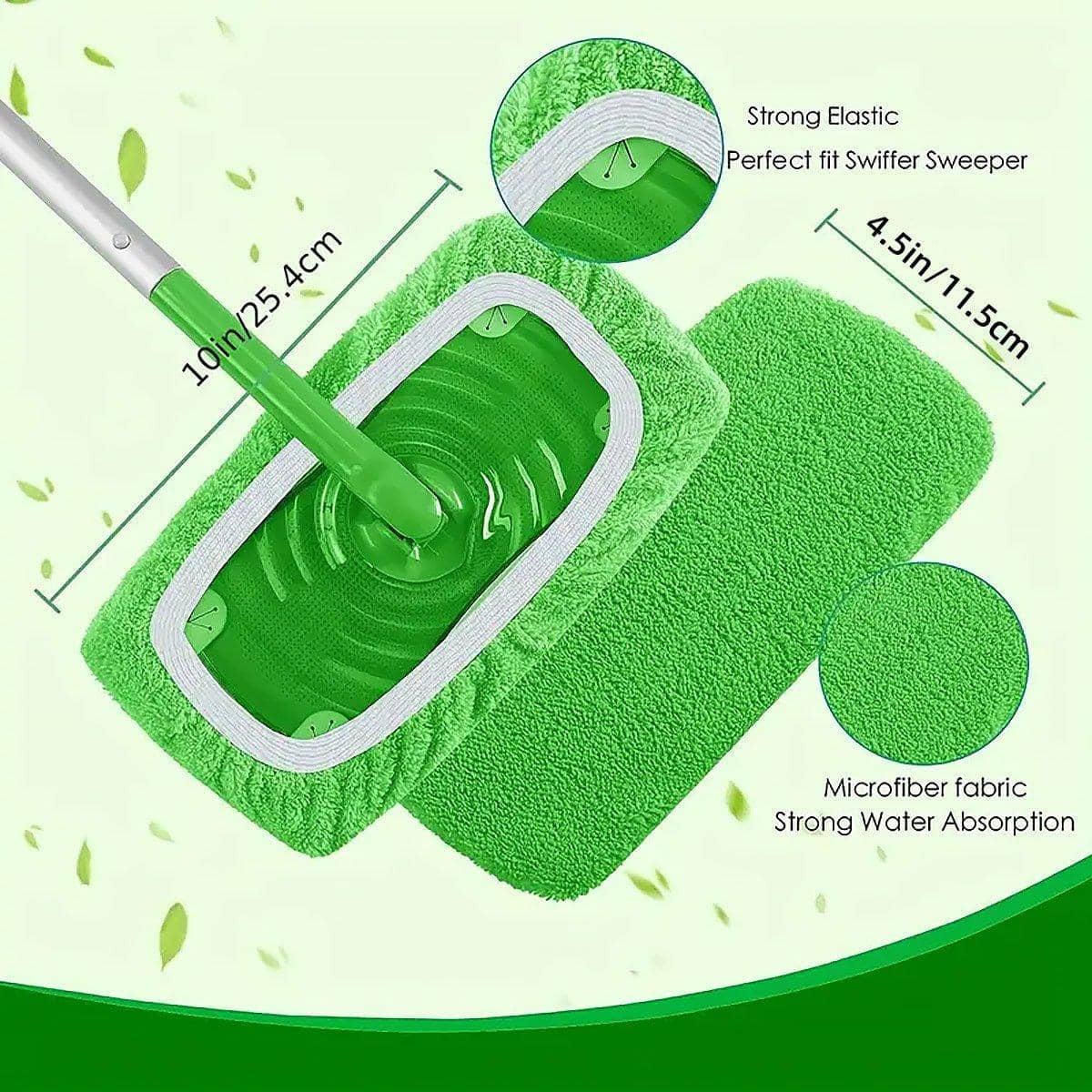 Replacement Mop Cloth Covers, 10 Pack - Grey Microfibre Refills - view 4