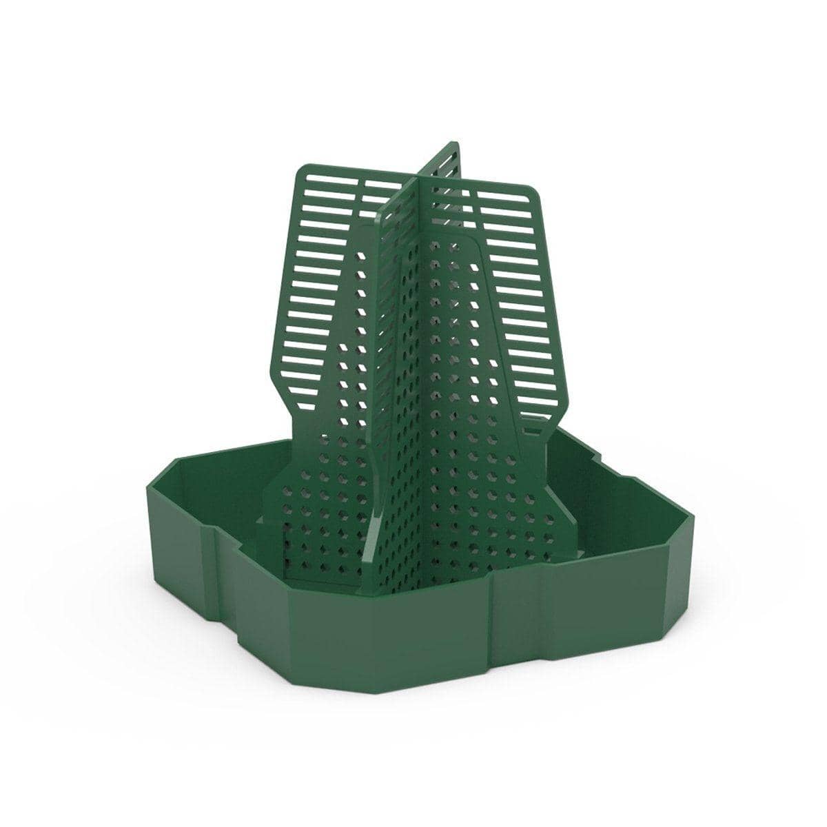 Reptile Anti-Escape Feeding Basin - Green, Small (11.2 x 11.2 x 11.9 cm)