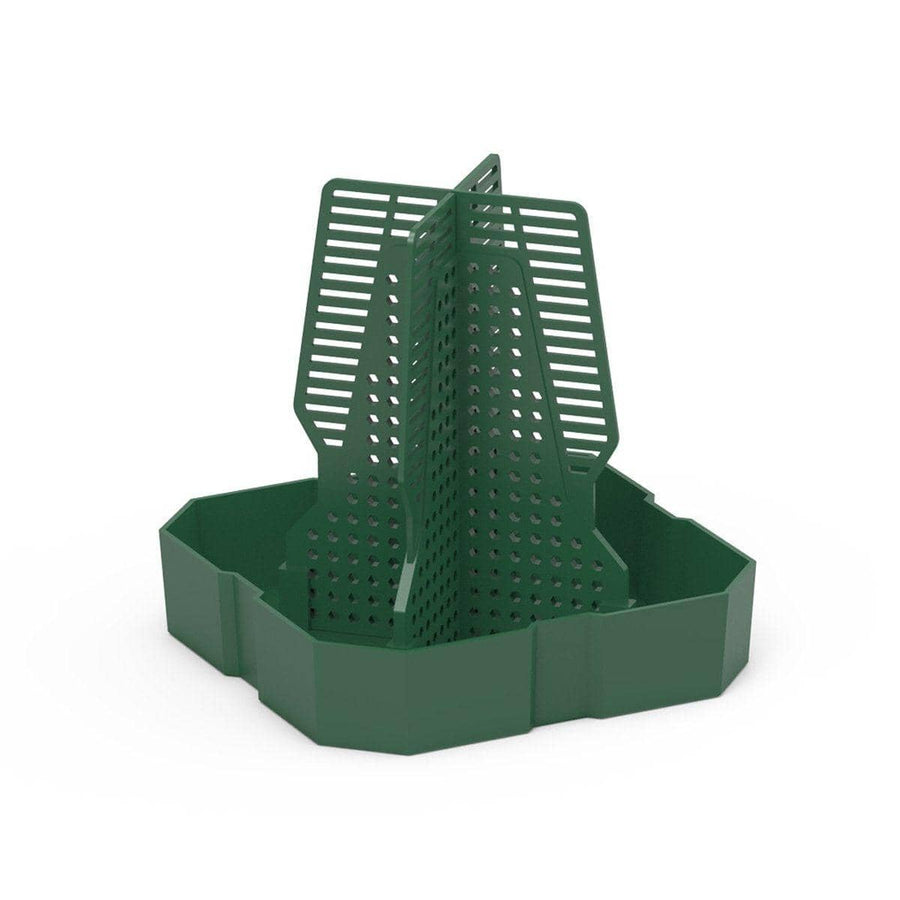 Reptile Anti-Escape Feeding Basin - Green, Small (11.2 x 11.2 x 11.9 cm)