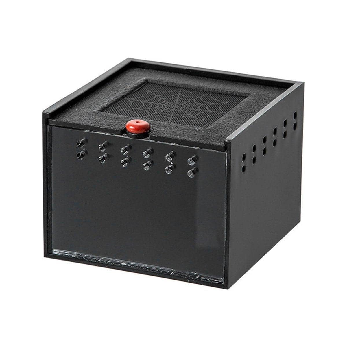 Reptile Climbing Pet Enclosure, Spider and Lizard Breeding Terrarium Box - Black