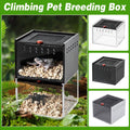Reptile Climbing Pet Enclosure, Spider and Lizard Breeding Terrarium Box - Black - view 4