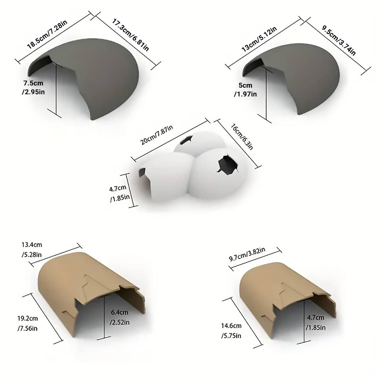 Reptile Hideouts, Plastic Cave Shelters - Tree Pattern, Set of 2 - view 4
