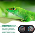 Reptile Tank Thermometer and Hygrometer, Dual Dial Gauge - Black - view 4