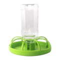 Reptile Water Bowl with Inverted Bottle - Green Round Base, Large (15 cm)