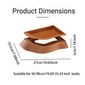 Reptile Water Feeding Dish with Double Climbing Ramps for Terrarium, Brown - view 3
