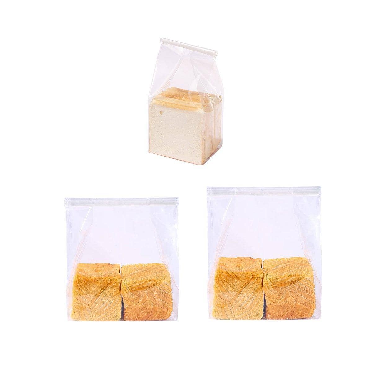 Resealable Clear Bread Toast Bags, Pack of 50 - Small (11.5 x 31.5 x 10.5 cm) - view 3