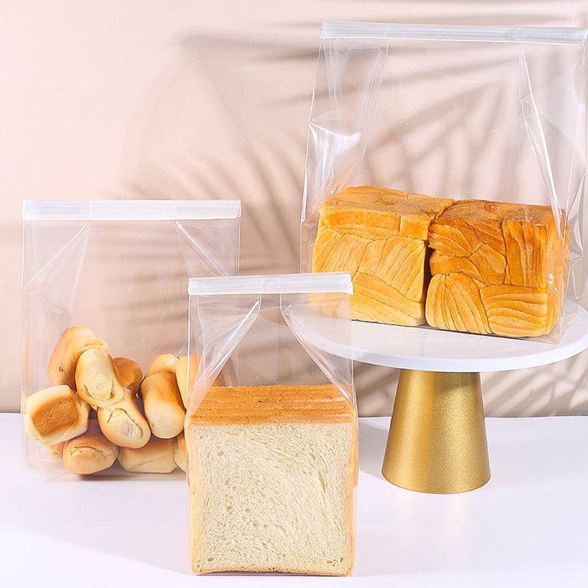 Resealable Clear Bread Toast Bags, Pack of 50 - Small (11.5 x 31.5 x 10.5 cm) - view 5